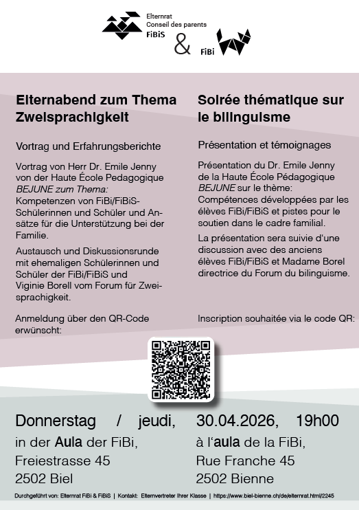Biel/Bienne: Themenabend zum schulischen Bilinguismus