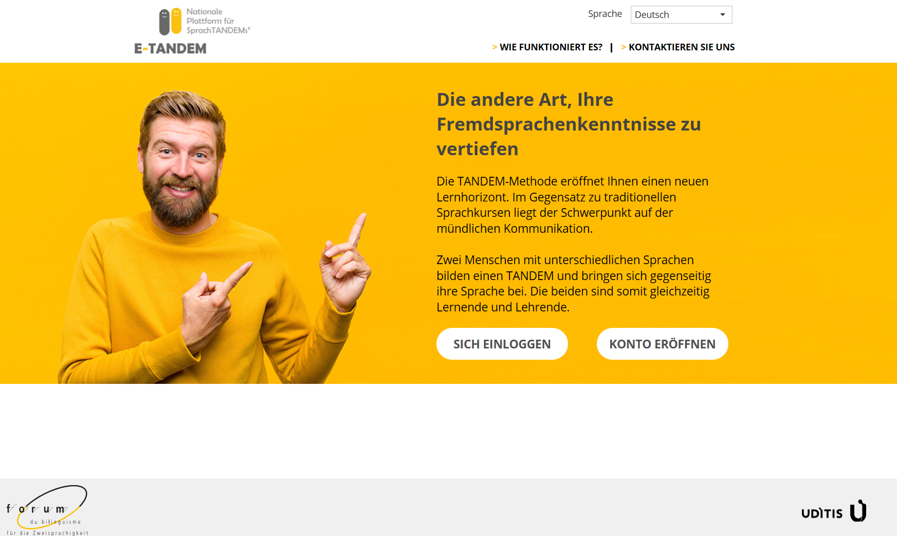 Homepage e-tandem.ch